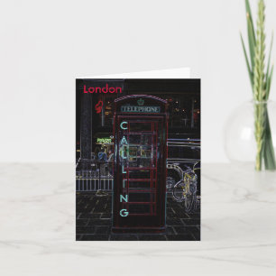 Tarjeta Cabina de teléfono de Londres Notecard
