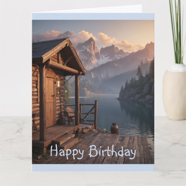 Tarjeta Cabina en el lago (Anverso)