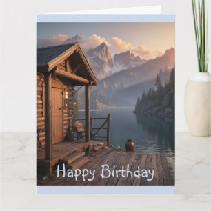 Tarjeta Cabina en el lago
