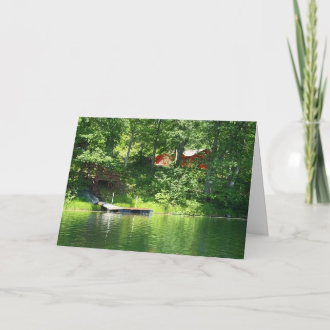 Tarjeta Cabina en el lago (Anverso)