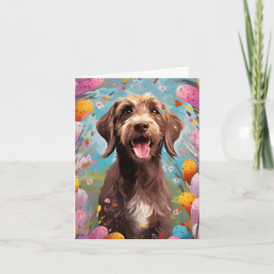 Tarjeta Cableado apuntando a la grifa Feliz Pascua