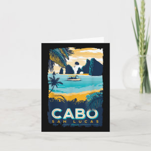 Tarjeta Cabo San Lucas Playa Tropical México Vintag de Via