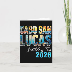 Tarjeta Cabo San Lucas viaje de cumpleaños 2026 fiesta de 