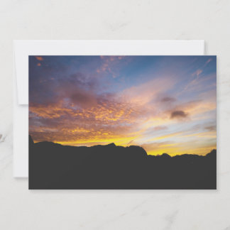 Tarjeta Cabo Verde Atardecer Ardiente Fotografía del Cielo