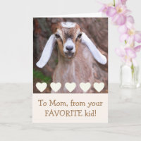 Cabra bebé y corazón Día de la Madre