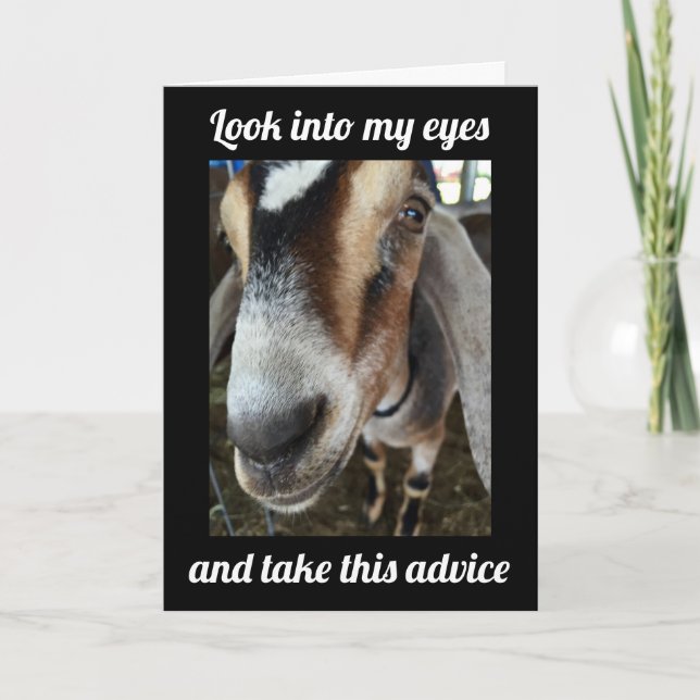 Tarjeta CABRA DICE "SALIR Y CELEBRAR **50th** CUMPLEAÑOS (Anverso)