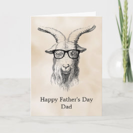 Tarjeta Cabra gris crema hipster 