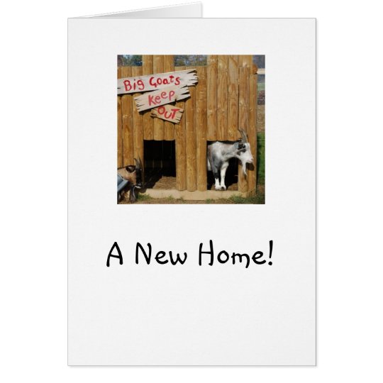 Tarjeta Cabras "de la nueva" casa que se calientan casera