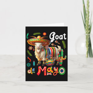 Tarjeta Cabrito Cinco De Mayo Sombrero Mexicano Floral Gui