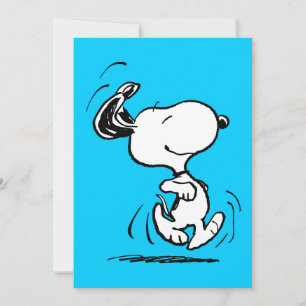 Tarjeta Cacahuetes   Baile Feliz de Snoopy