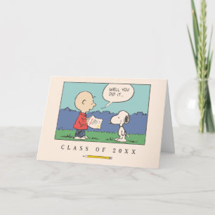 Tarjeta Cacahuetes Charlie Brown Snoopy Bueno Lo Hiciste G
