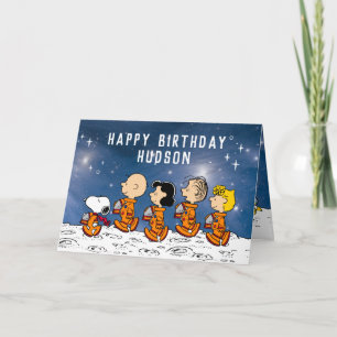 Tarjeta Cacahuetes   Cumpleaños espacial
