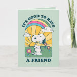 Tarjeta Cacahuetes | Es bueno tener amigos | Añadir foto<br><div class="desc">Envíe esta divertida tarjeta Peanuts Snoopy y Woodstock a un Amigo.</div>