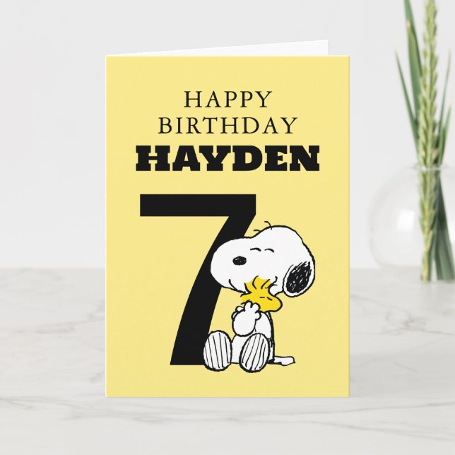 Tarjeta CACAHUETES | Snoopy Feliz Cumpleaños (Anverso)