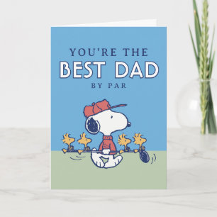 Tarjeta Cacahuetes Snoopy Mejor Papá Por Golf Foto Persona