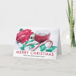 Tarjeta Cacao caliente | Candy Cane | Navidades Scarf & Mi