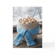 Cacao Caliente De Cumpleaños Con Bufanda De Invier