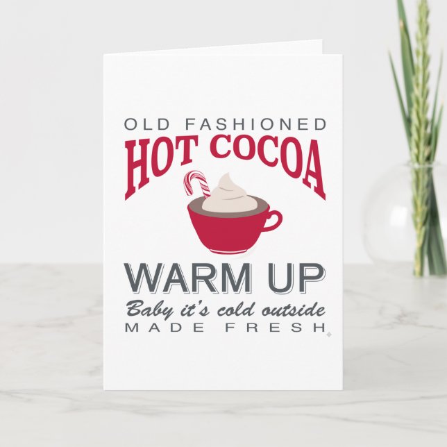 Tarjeta cacao caliente granja de vacaciones (Anverso)
