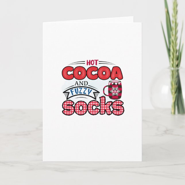 Tarjeta Cacao Caliente y Calcetines Peludos (Anverso)