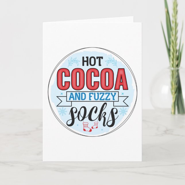 Tarjeta Cacao Caliente y Calcetines Peludos (Anverso)