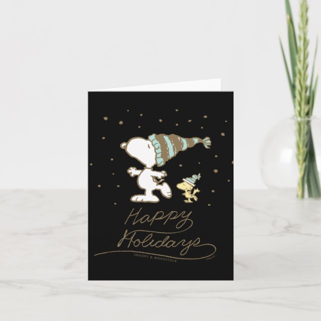 Tarjeta Cacao de Invierno Patinaje  (Anverso)