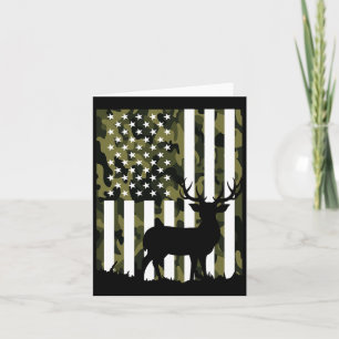 Tarjeta Cacería de camuflaje de cazadores Buck Elk America