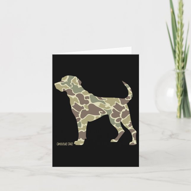 Tarjeta Cacería de perro camuflaje de camo de perro de lab (Anverso)