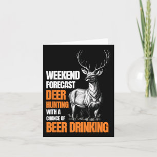 Tarjeta Cacería divertida de venados en temporada de caza 
