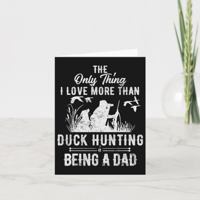 Tarjeta Cacería Graciosa De Patos Con Regalo De Perro De P (Anverso)