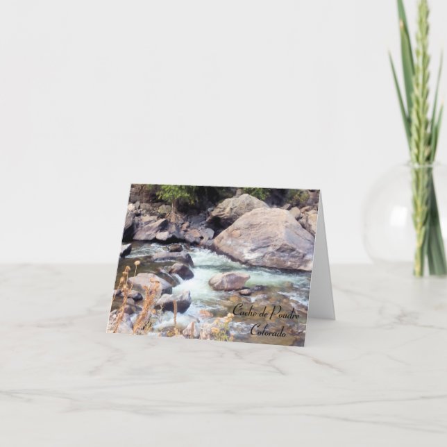 Tarjeta Cache de Poudre Wild River Colorado (Anverso)