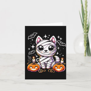 Tarjeta Cachorro Adorable Envuelto en Momia Halloween Perr