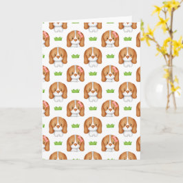 Tarjeta Cachorro Beagle en acuarela linda 