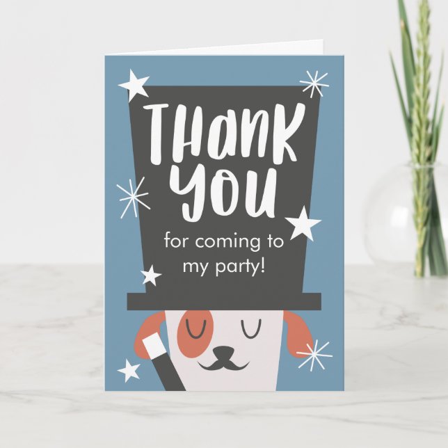 Tarjeta Cachorro Cachorro Mágico Día de Aniversario Gracia (Anverso)