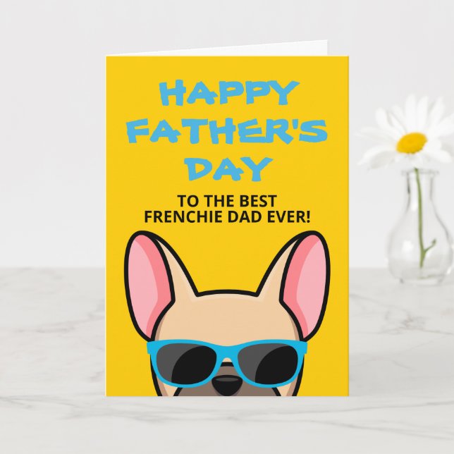 Tarjeta Cachorro cervatillo de día del padre francés Frenc (Planta pequeña)