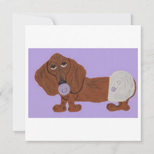 Tarjeta Cachorro Dachshund bebé