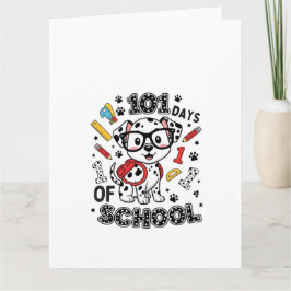 Tarjeta Cachorro dálmata 101 días de escuela