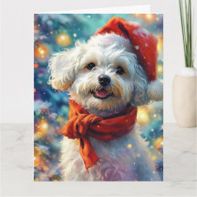 Cachorro de bocadillos de lujo en Santa Hat y Scar