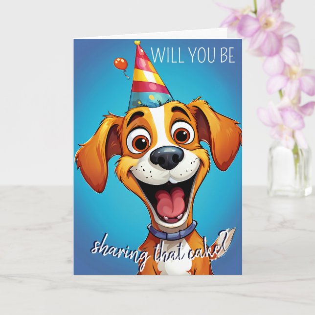 Tarjeta ¡cachorro de cumpleaños tonto! para cualquiera que (Orquídea)