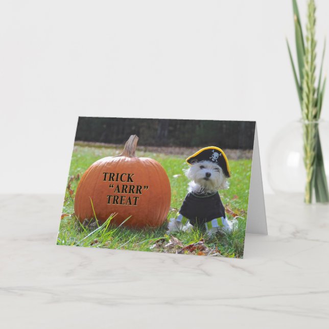 Tarjeta ¡Cachorro de Halloween! (Anverso)