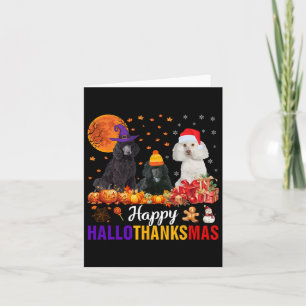 Tarjeta Cachorro de perro canino Hallothanksmas Halloween 