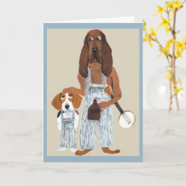 Tarjeta Cachorro destilador clandestino y cachorro Beagle