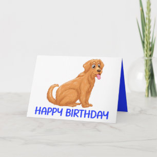 Tarjeta Cachorro Dibujos Animados Perro Retriever Dorado F