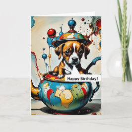 Tarjeta Cachorro en olla
