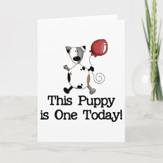 Tarjeta Cachorro es camisetas de un cumpleaños y regalos