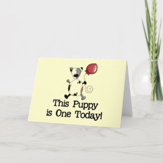 Tarjeta Cachorro es camisetas de un cumpleaños y regalos