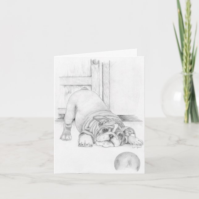 Tarjeta Cachorro juguetón (Anverso)