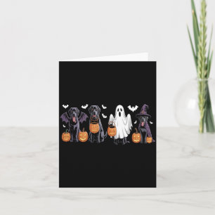 Tarjeta Cachorro Labrador Negro Adorable Calabaza de Hallo