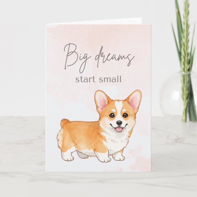 Tarjeta Cachorro Lindo Buena Suerte  (Anverso)