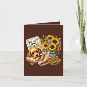 Tarjeta Cachorro lindo para recuperación pronta