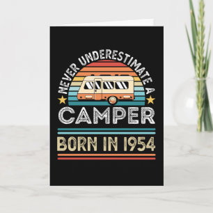 Tarjeta Cachorro nacido en 1954 70º regalo de camping